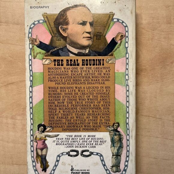 Houdini the untold story Biography by Milbourne Christopher - Picture 2 of 4